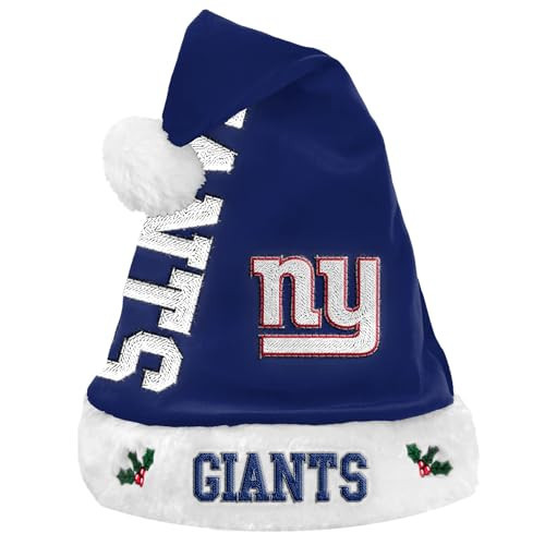 FOCO NFL Unisex-Adult Official Primary Logo Holiday Santa Hat (US, Alpha, One Size, New York Giants) | Amazon (US)