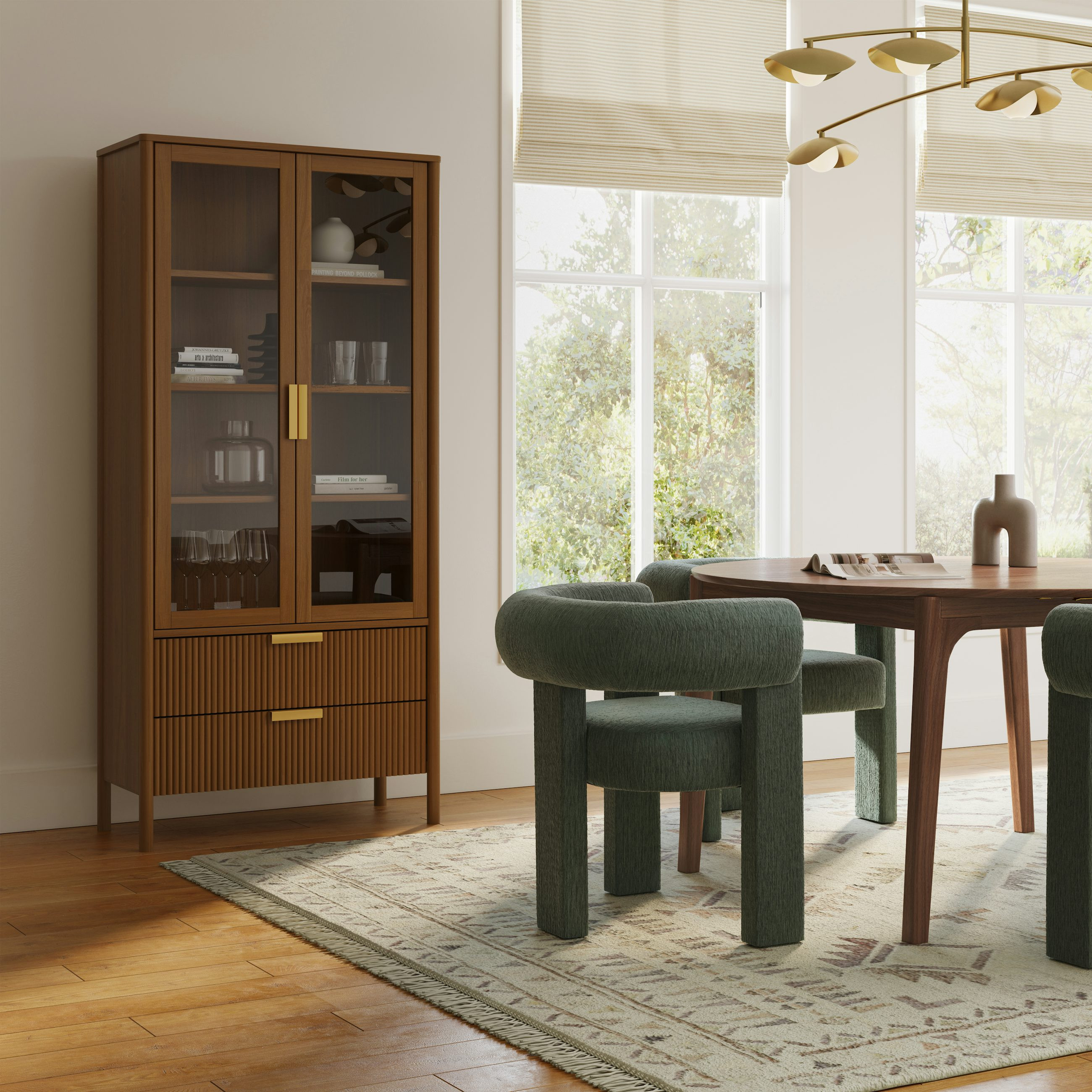 Liv 35.25" Glass Cabinet - Walnut | Article