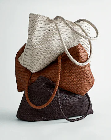 The Handwoven Leather Tote | Madewell