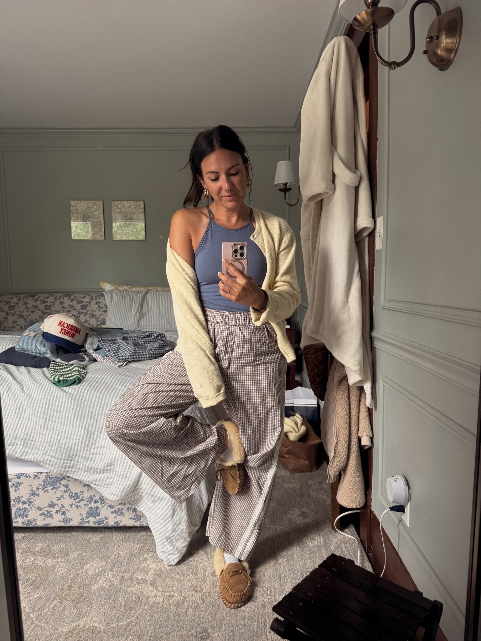 My summer, lounging uniform! These wide leg gingham track/pajama pants have officially won my heart! I’m a butter yellow sweater is going to be a must grab on those chilly summer nights! ￼

#LTKootd #LTKmomlife