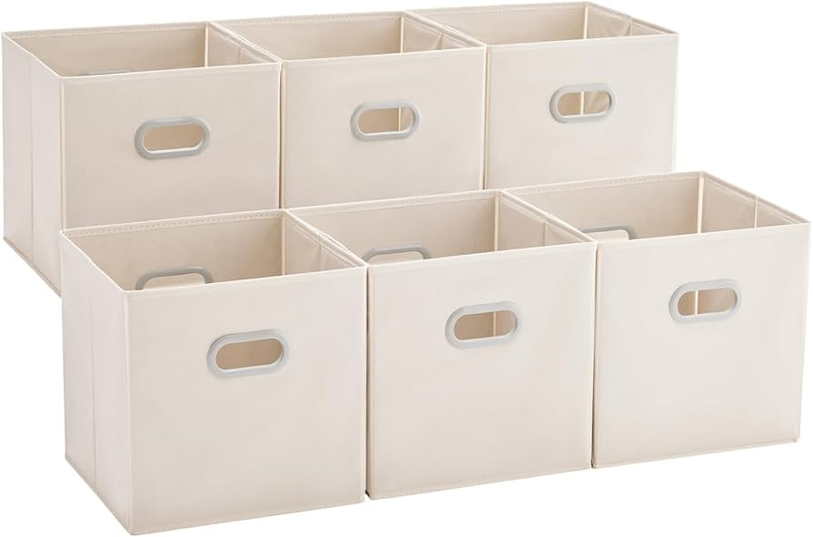 MAX Houser 6 Pack Foldable Fabric Storage Bins with Handles - Ideal for Closet Organization, Bedr... | Amazon (US)