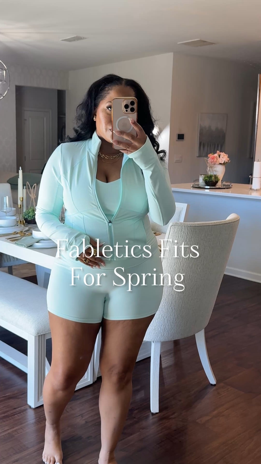 @Fabletics  pieces for spring. Wearing an XL/1X in tops in bottom. 

#LTKgrwm #LTKootd #LTKSpringSale