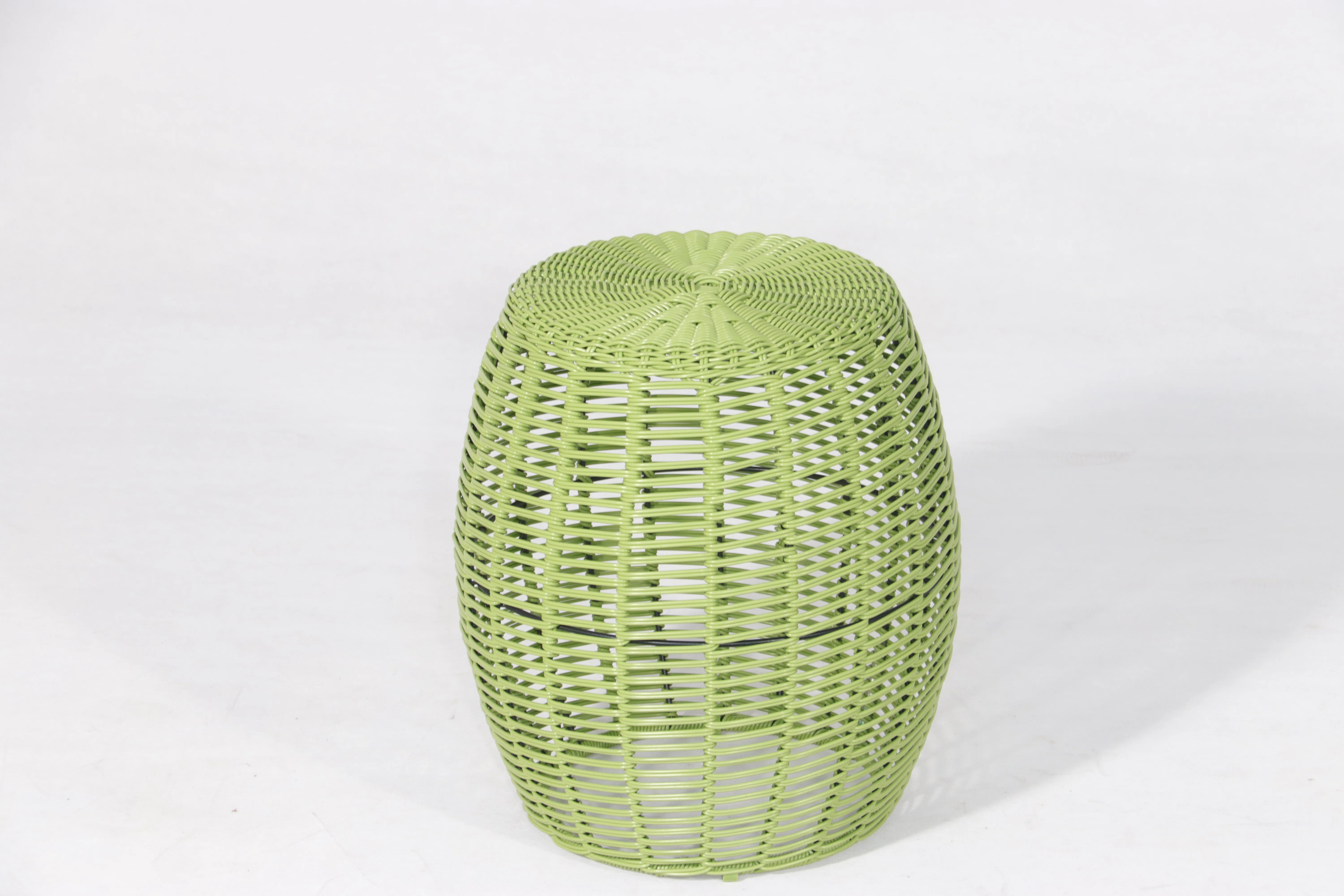 Joao Round 16'' Outdoor Side Table, Wicker Stool, Patio Ottoman, Backyard End Table, Garden Plant... | Wayfair North America