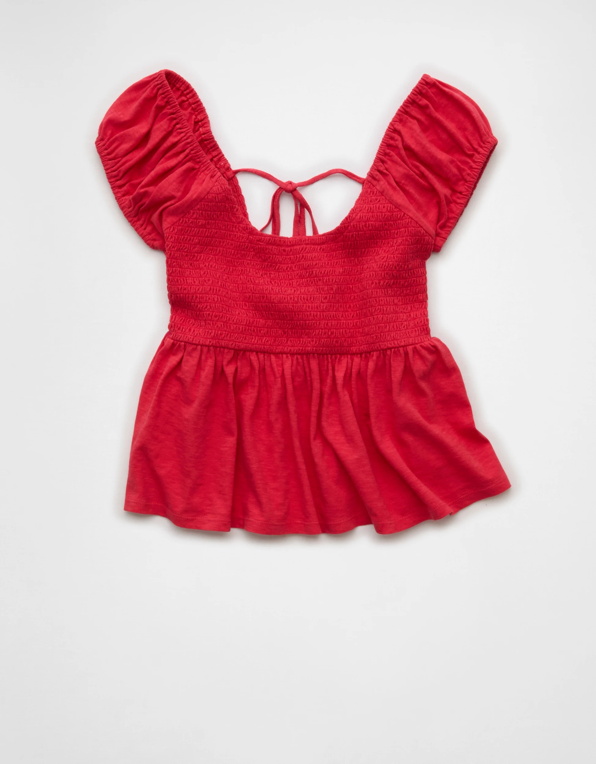 AE Sunchaser Babydoll Ruffle Tee | American Eagle Outfitters (US & CA)