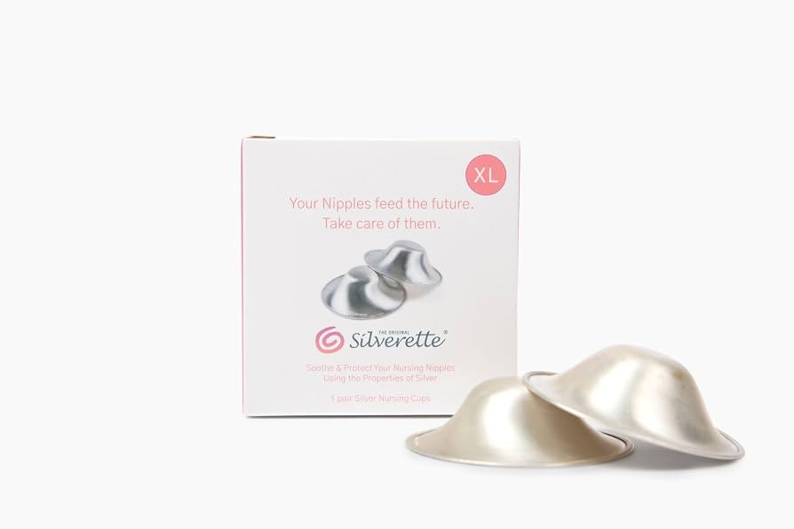 SILVERETTE The Original Silver Nursing Cups, Nipple Covers for Breastfeeding, XL | Amazon (US)