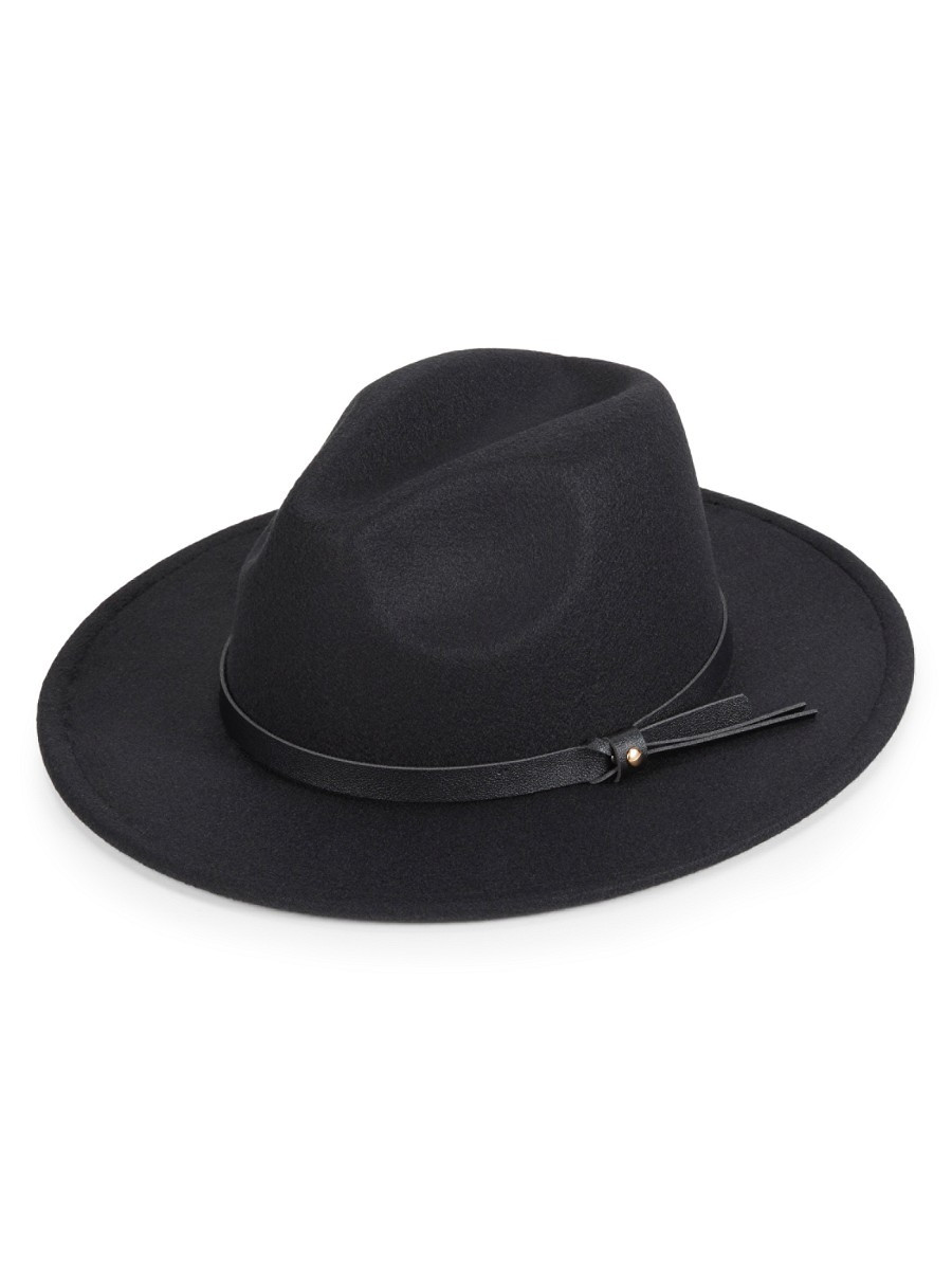 MARCUS ADLER Women's Band Trim Fedora Hat - Black | Saks Fifth Avenue OFF 5TH