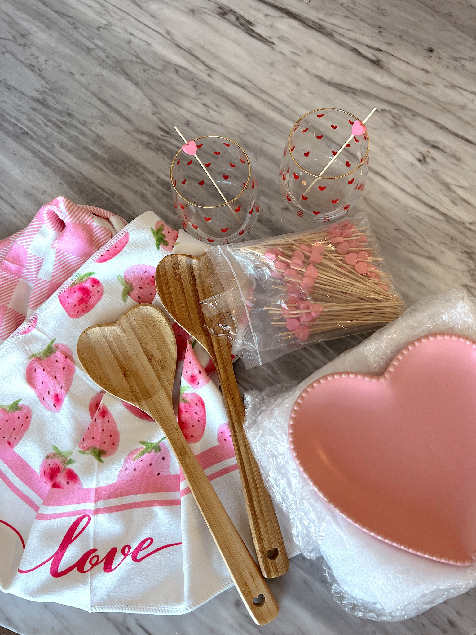 Pink heart plates and heart wooden spoons, Valentine’s Day decor from Amazon 

#LTKSeasonal #LTKhome #LTKunder50