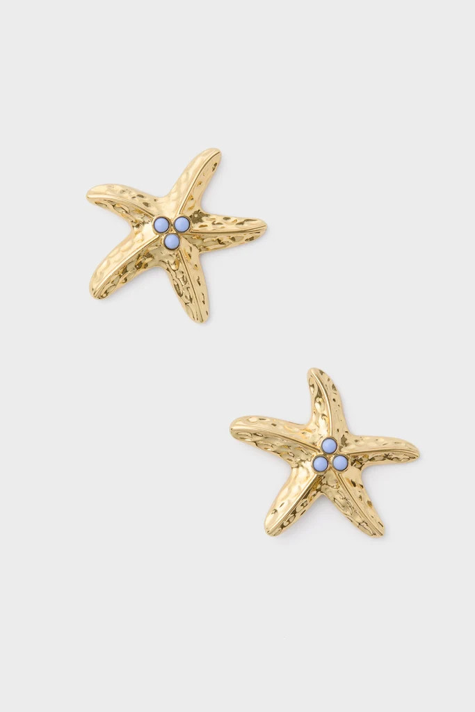 Gold & Blue Starfish Marina Earrings | Tuckernuck (US)