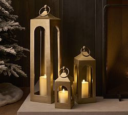 Caleb Handcrafted Metal Outdoor Lantern | Pottery Barn (US)