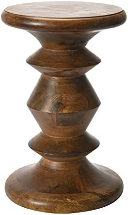 Creative Co-Op Berns Mid-Century Modern Solid Mango Flat Top, Stool/End Table, Walnut | Amazon (US)