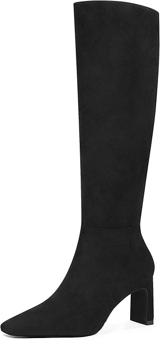 MUCCCUTE Knee High Boots for Women Chunky Heel Square Toe with Side Zipper Pull On Tall Fall Bota... | Amazon (US)
