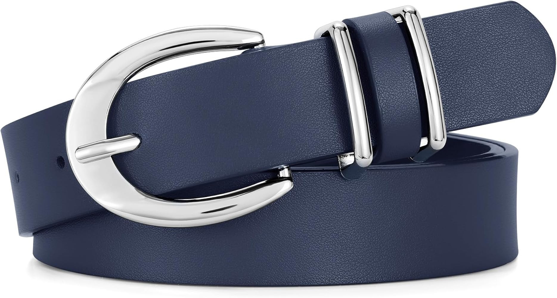 SUOSDEY Women Leather Belts for Jeans Pants Dresses Leather Belts with Metal Buckle | Amazon (US)