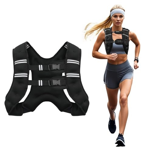 Poudee Weighted Vest, 16LB Weight Vest for Men Women, Body Weight Vests Adjustable with Reflective Stripe for Strength Training, Running, Training Workout, Jogging, Walking - 16LB | Amazon (US)