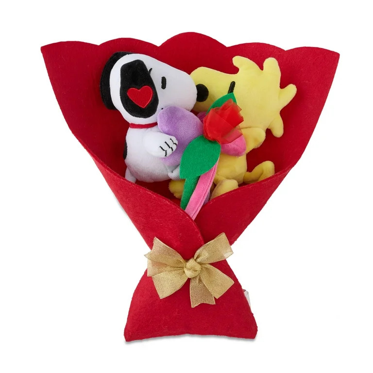 Snoopy and Woodstock Plush Valentines Bouquet, by Ruz | Walmart (US)