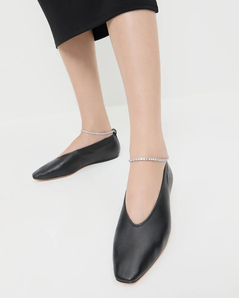 Emery Black/Crystal Ballet Flat | Loeffler Randall