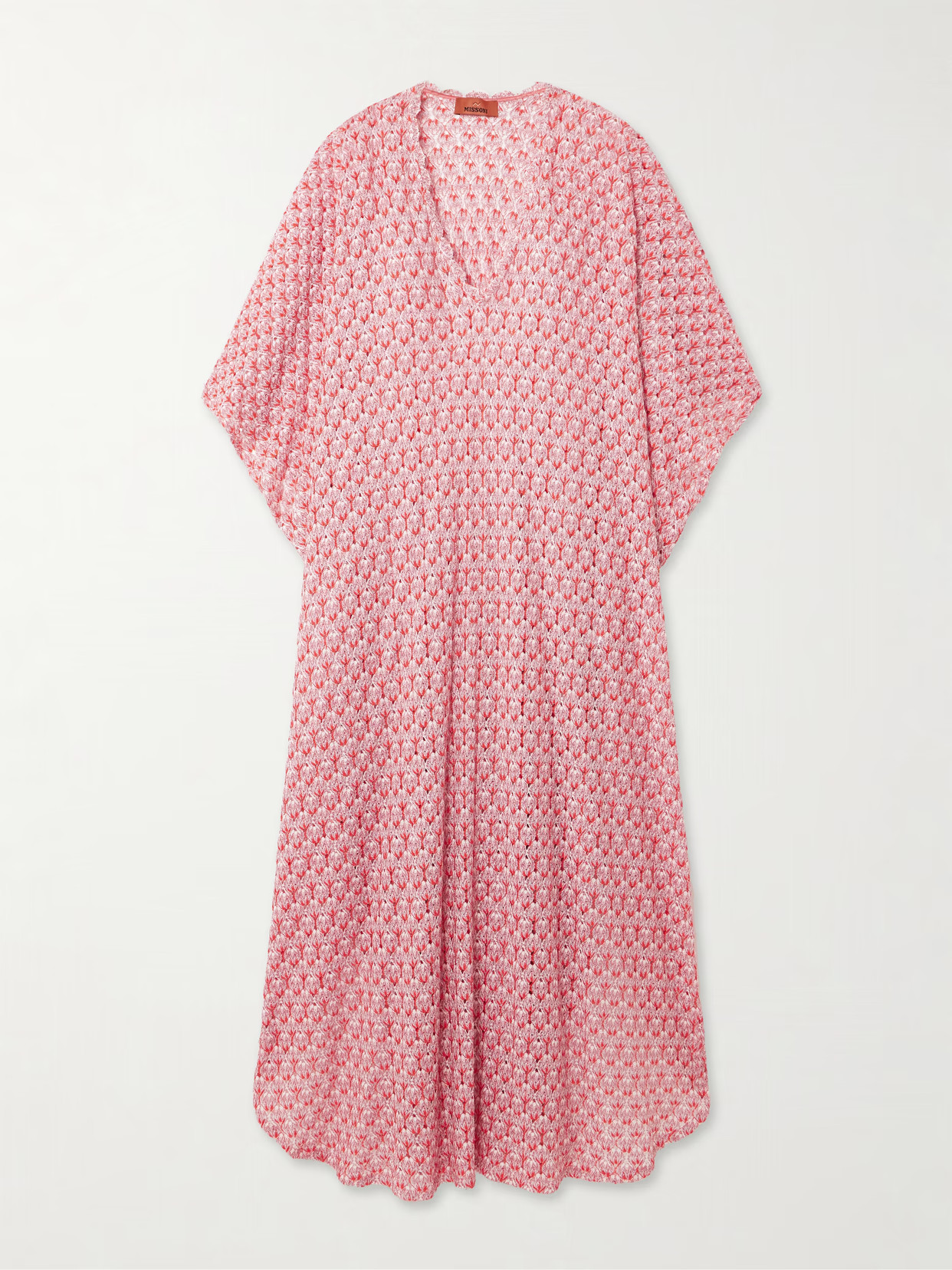 Missoni - Striped Metallic Crochet-knit Coverup - Red | NET-A-PORTER (US)