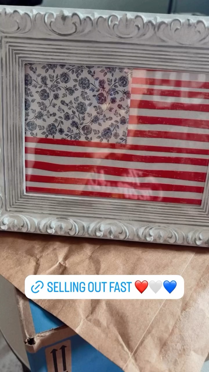 The cutest patriot frame ❤️🤍💙 Selling out quick! #walmart #walmartfinds #walmartcreator 

#LTKHome #LTKSeasonal