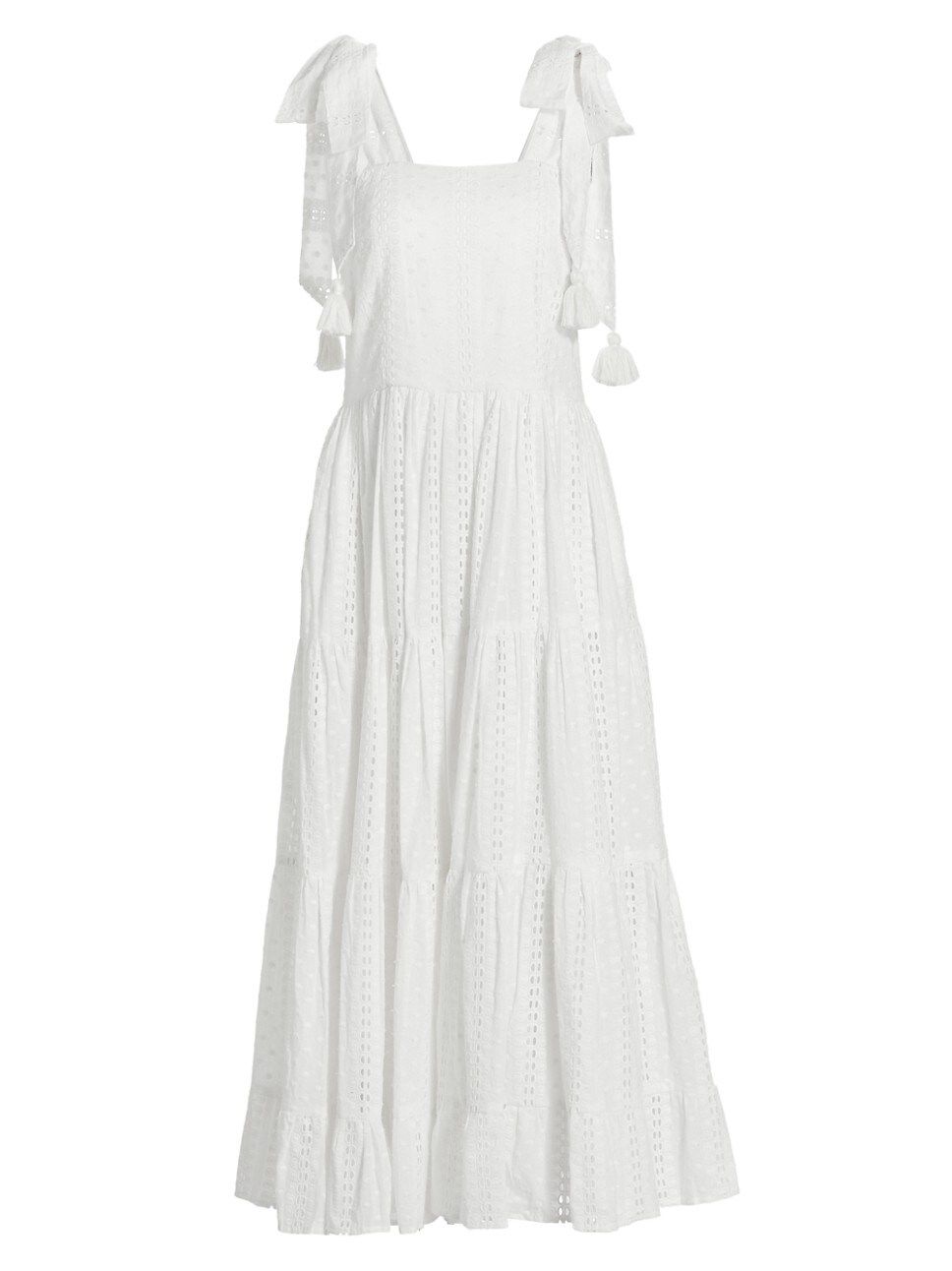 Daphne Tiered Eyelet Midi Dress | Saks Fifth Avenue