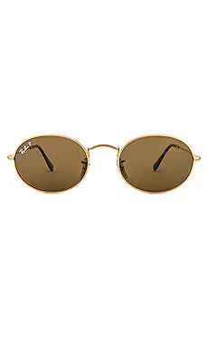 Ray-Ban Oval in Arista & Polar Brown from Revolve.com | Revolve Clothing (Global)