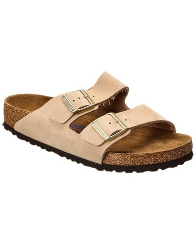 Birkenstock Arizona Soft Footbed Nubuck Leather Sandals | Amazon (US)