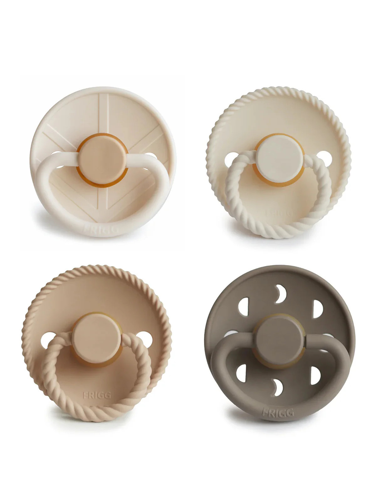 4-Pack Natural Rubber Pacifiers, Crystal Sparkle | SpearmintLOVE