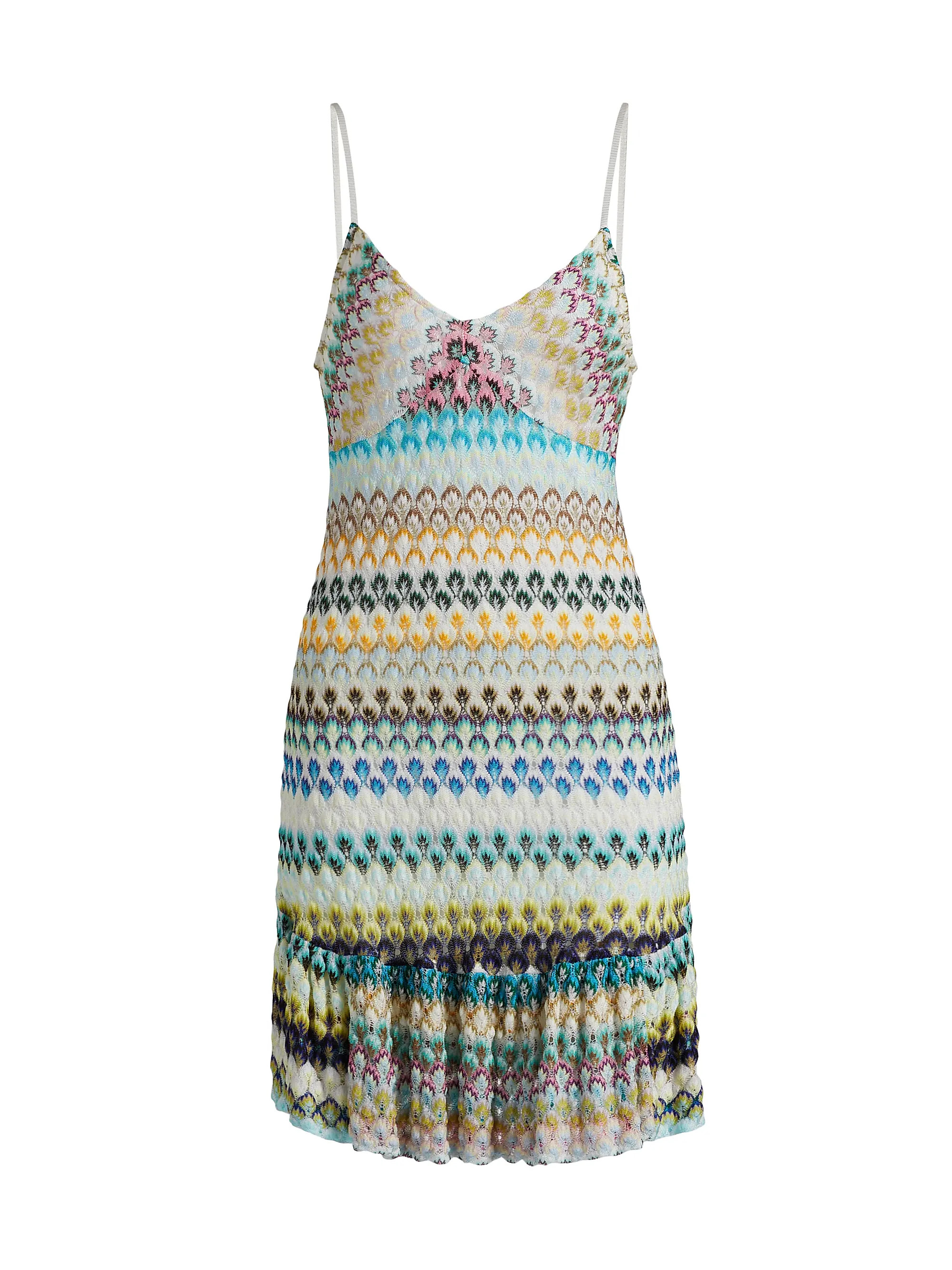 Raschel Lace Chevron Sleeveless Minidress | Saks Fifth Avenue