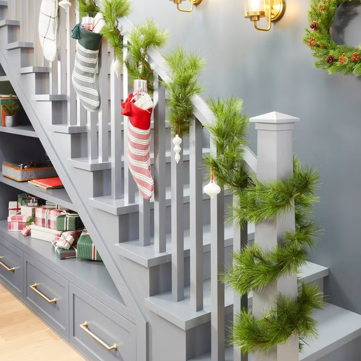 20' Needle Pine Seasonal Faux Garland Green - Hearth & Hand™ with Magnolia | Target