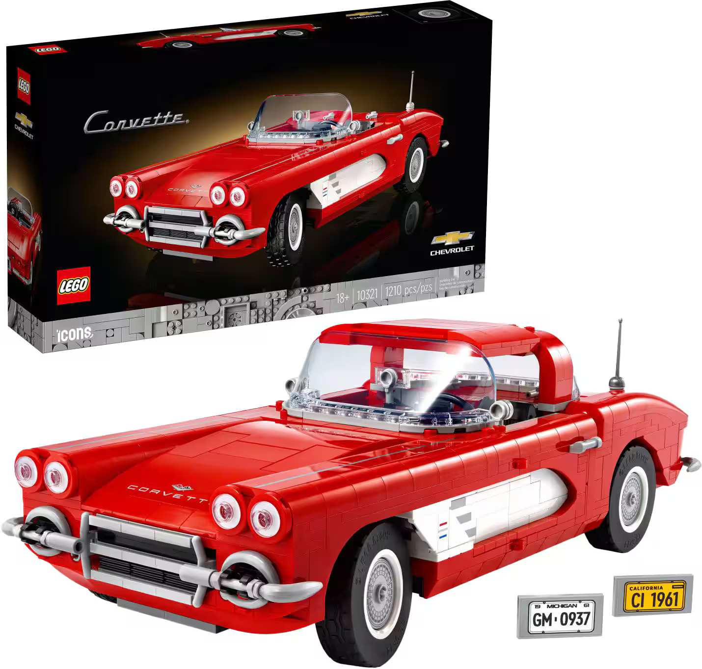 LEGO Icons Corvette Classic Car Model Building Kit 10321 6426512 - Best Buy | Best Buy U.S.