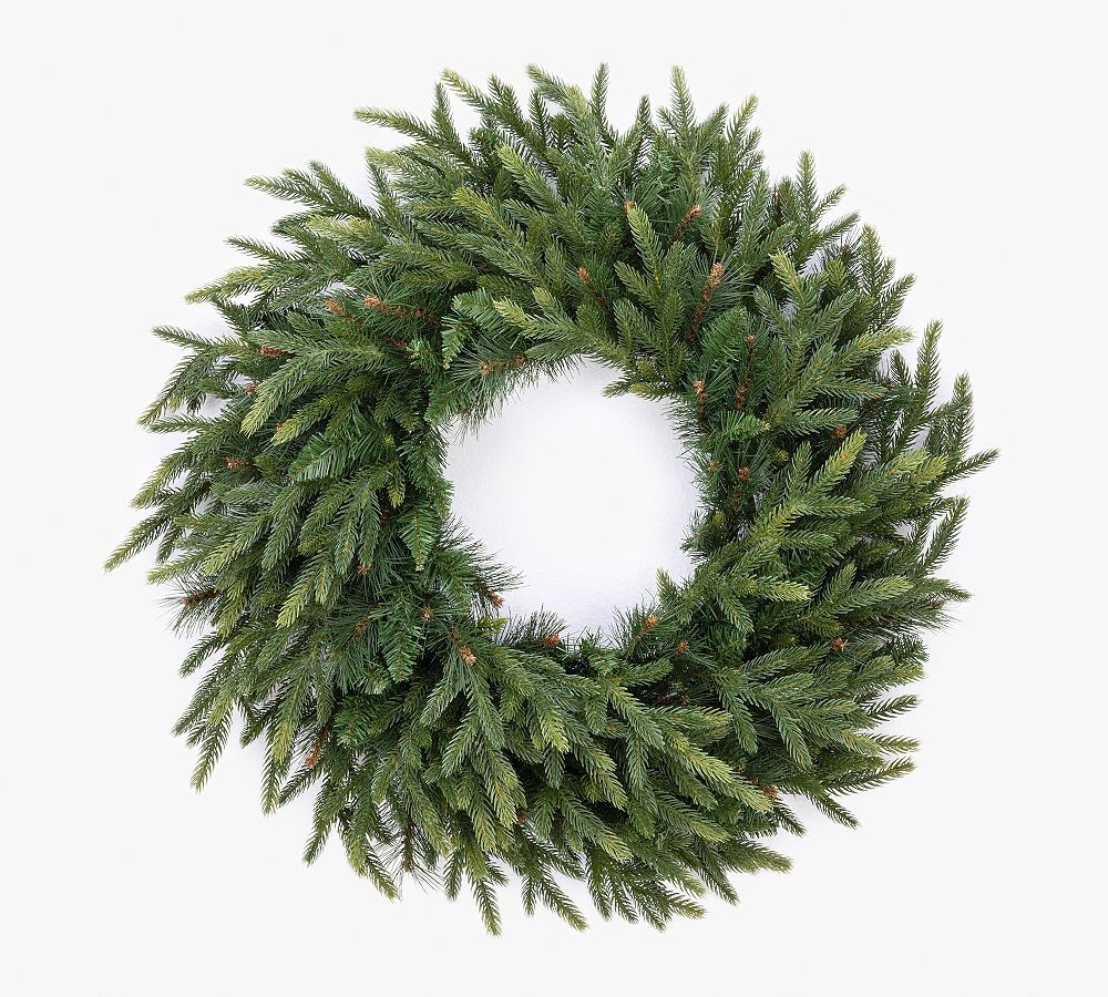Faux Colorado Mixed Pine Wreath 30" | Pottery Barn (US)