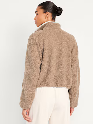 Loose Sherpa Quarter-Zip Pullover | Old Navy (US)