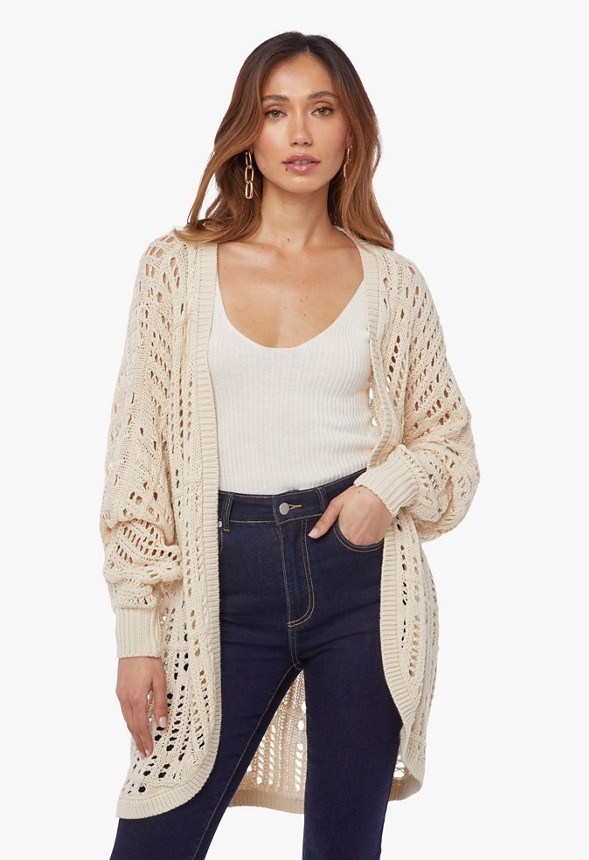 Diamond Stitch Cardigan | JustFab