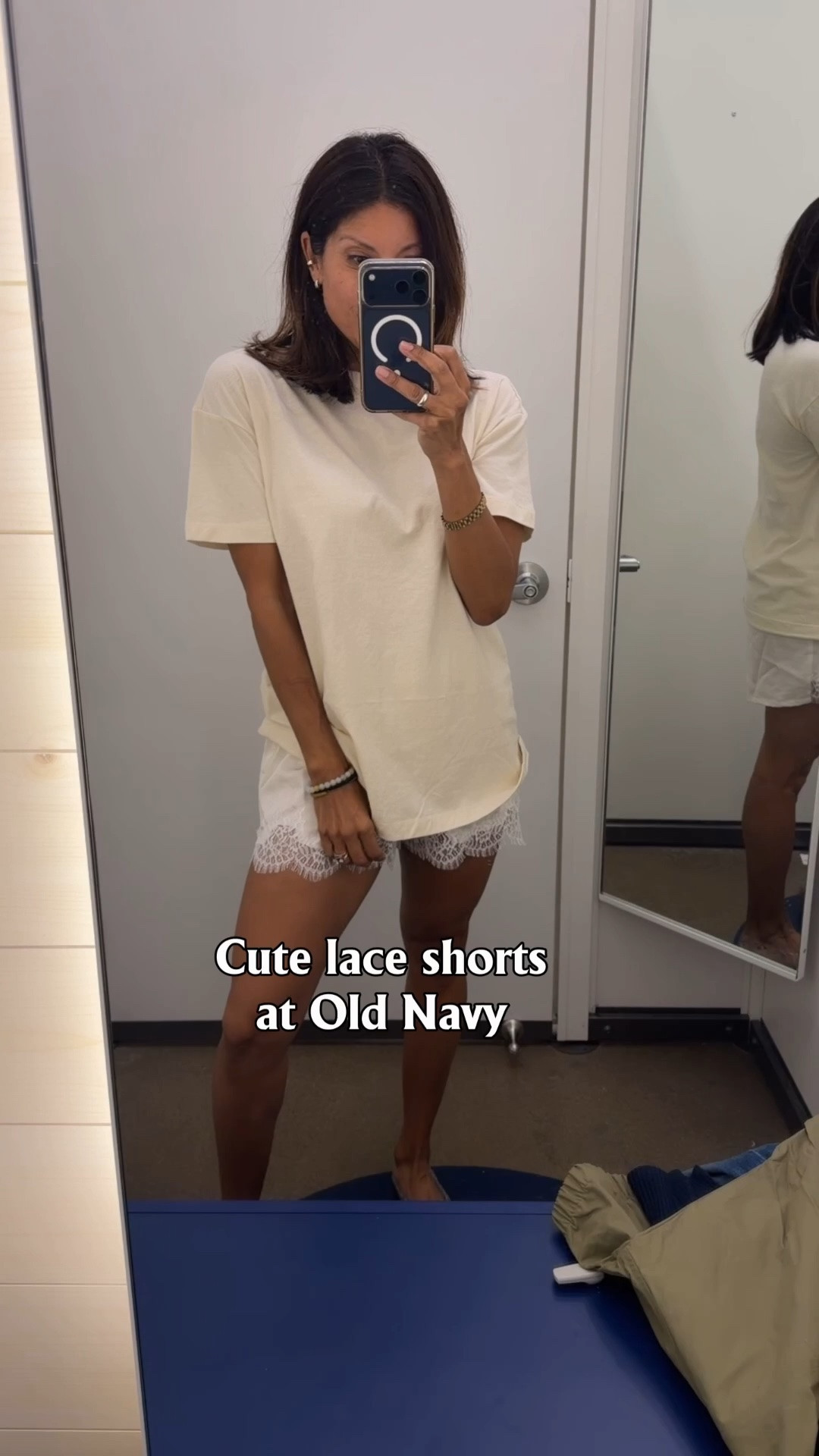 Lace trim shorts for summer. Wear with a button down or a sweater to change the look. 

Old Navy xs in shorts & tee

#LTKOver40 #LTKSeasonal #LTKPetite