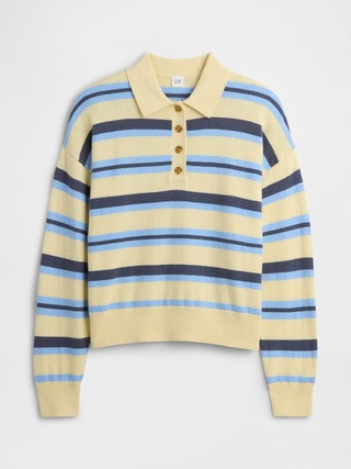 CashSoft Relaxed Sweater Polo Shirt | Gap Factory