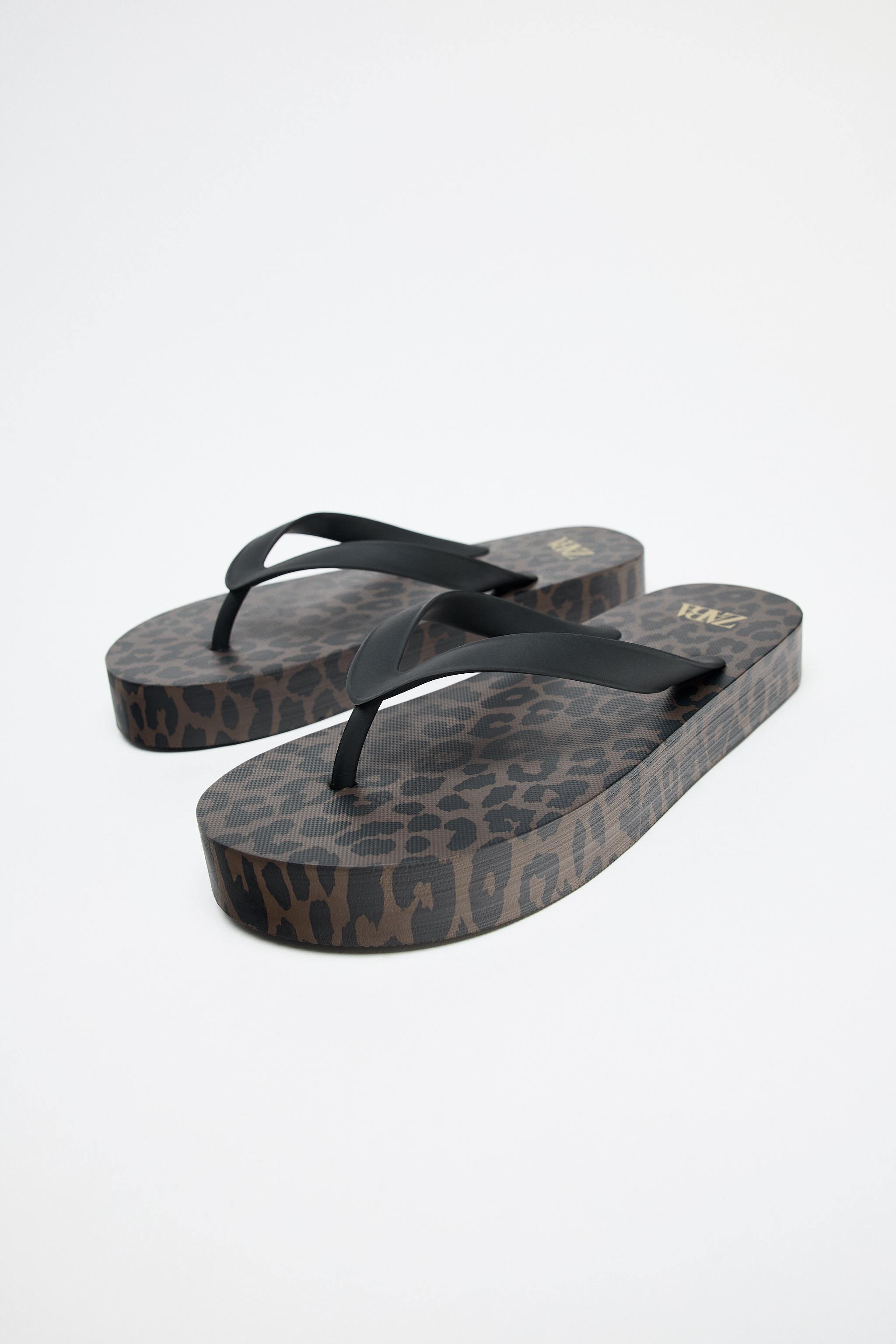 ANIMAL PRINT SANDALS | Zara UK
