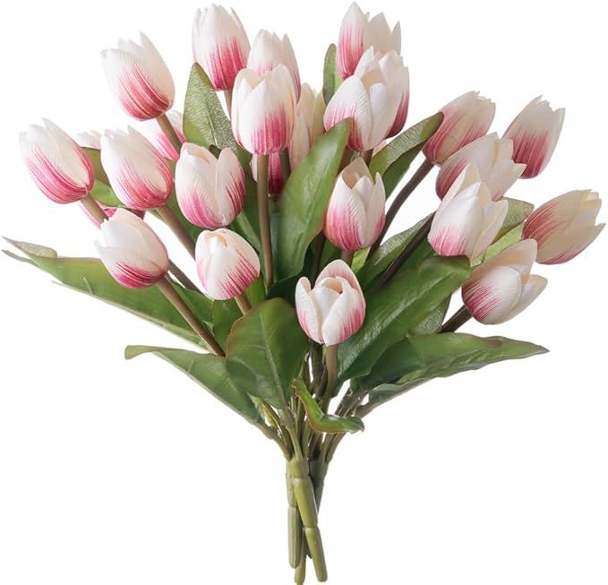 KIRIFLY Fake Artificial Flowers 27 Heads Silk Tulips Bouquet Decor Flower Arrangements Wedding De... | Amazon (US)