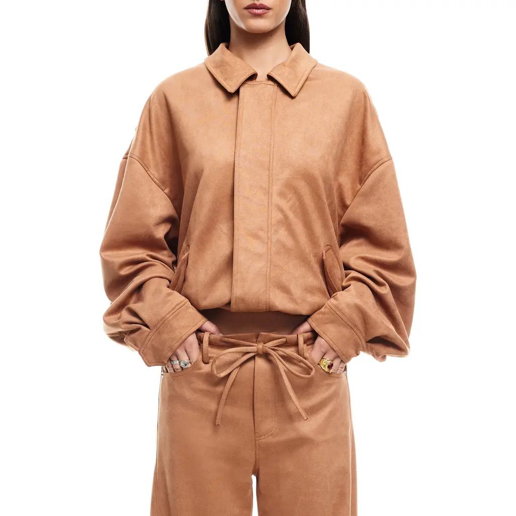 LIONESS Kenny Bomber Jacket in Camel at Nordstrom Rack, Size Medium | Nordstrom Rack