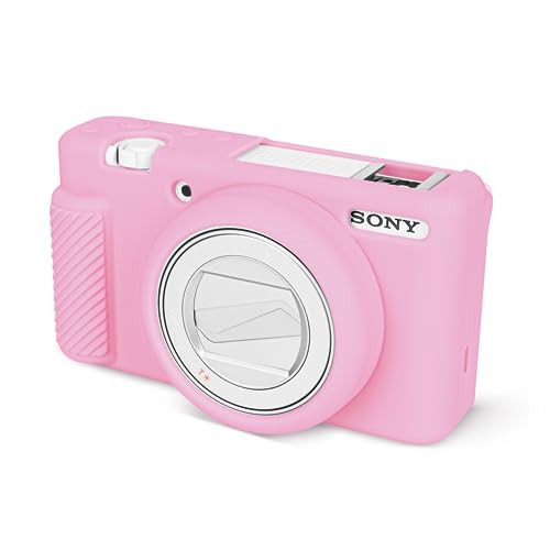 Rieibi ZV-1F Camera Case, Soft Silicone Protective Case for Sony ZV1F/ZV-1M2/ZV-1 Mark II Vlog Camera, Lightweight ZV1F Case - Pink | Amazon (US)
