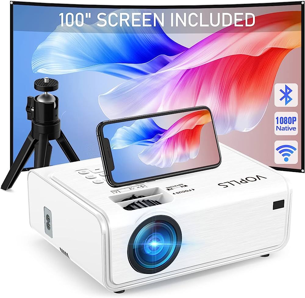 [Electric Keystone] Projector with WiFi and Bluetooth, VOPLLS 5G Native 1080P Projector, 500 ANSI... | Amazon (US)