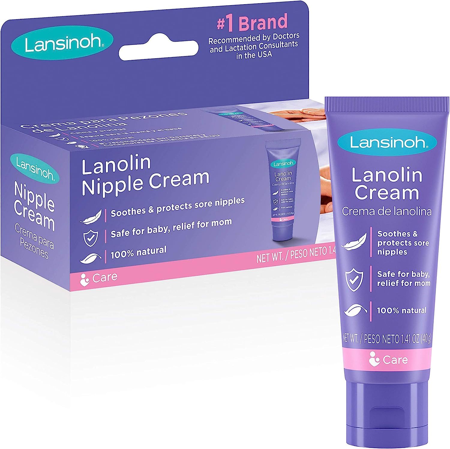 Lansinoh Lanolin Nipple Cream for Breastfeeding, 1.41 Ounces | Amazon (US)