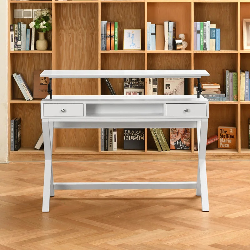 Alleya 44.1" Wide Height Adjustable Writing Desk | Wayfair North America