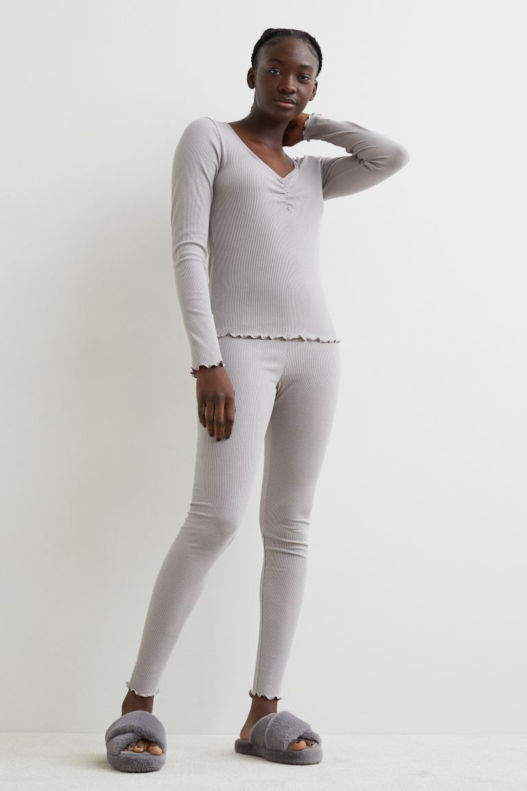 Schlafshirt und Leggings - Hellgrau - Ladies | H&M AT | H&M (DE, AT, CH, NL, FI)
