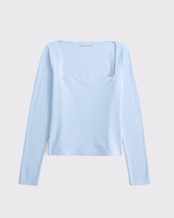 Women's Double-Lined Wide Squareneck Top | Women's New Arrivals | Abercrombie.com | Abercrombie & Fitch (US)