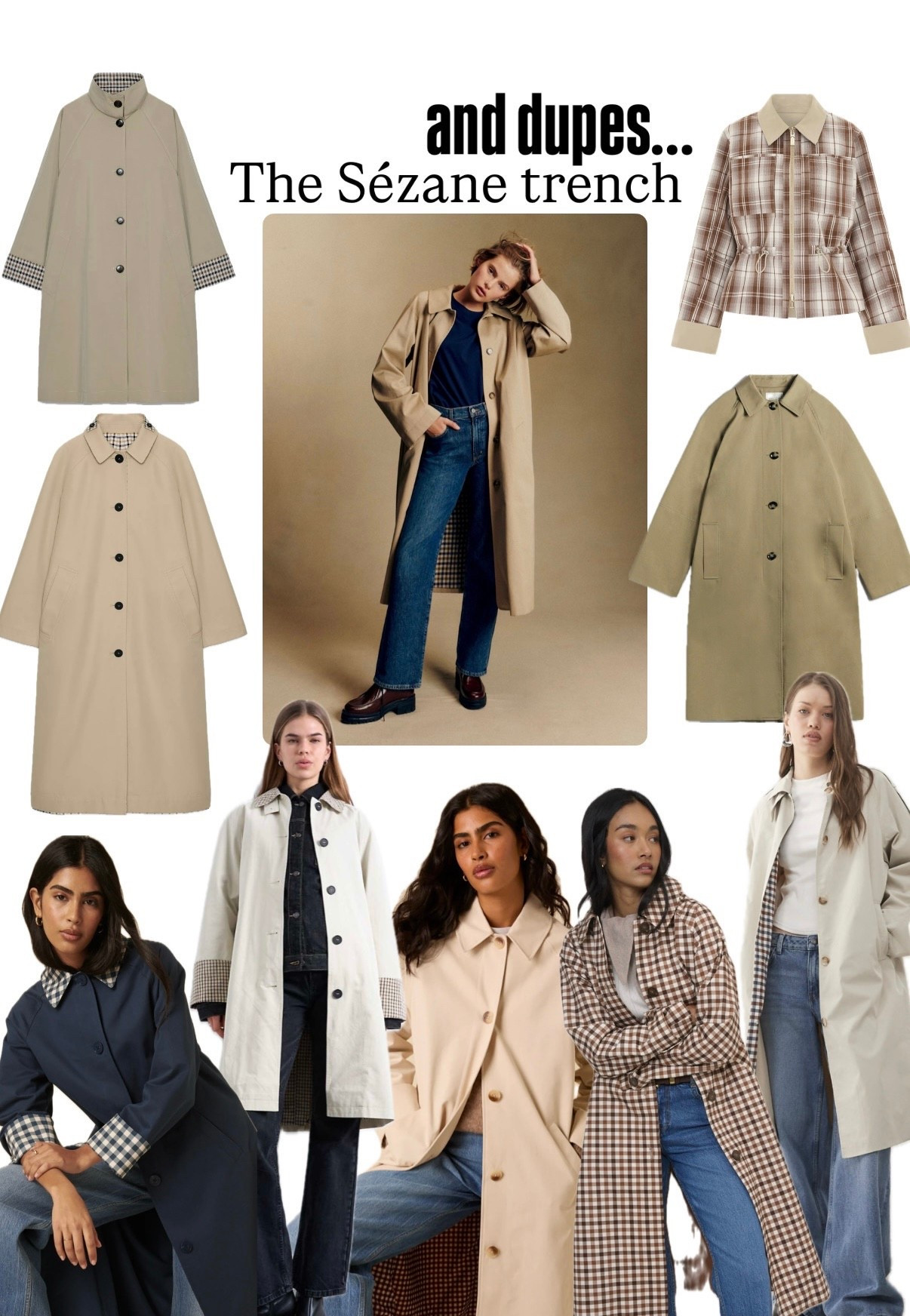 Sezane trench coat and some dupes! I am loving a trench coat with a check lining atm🤌🏼😍

#LTKWorkwear #LTKSeasonal #LTKSpringSale