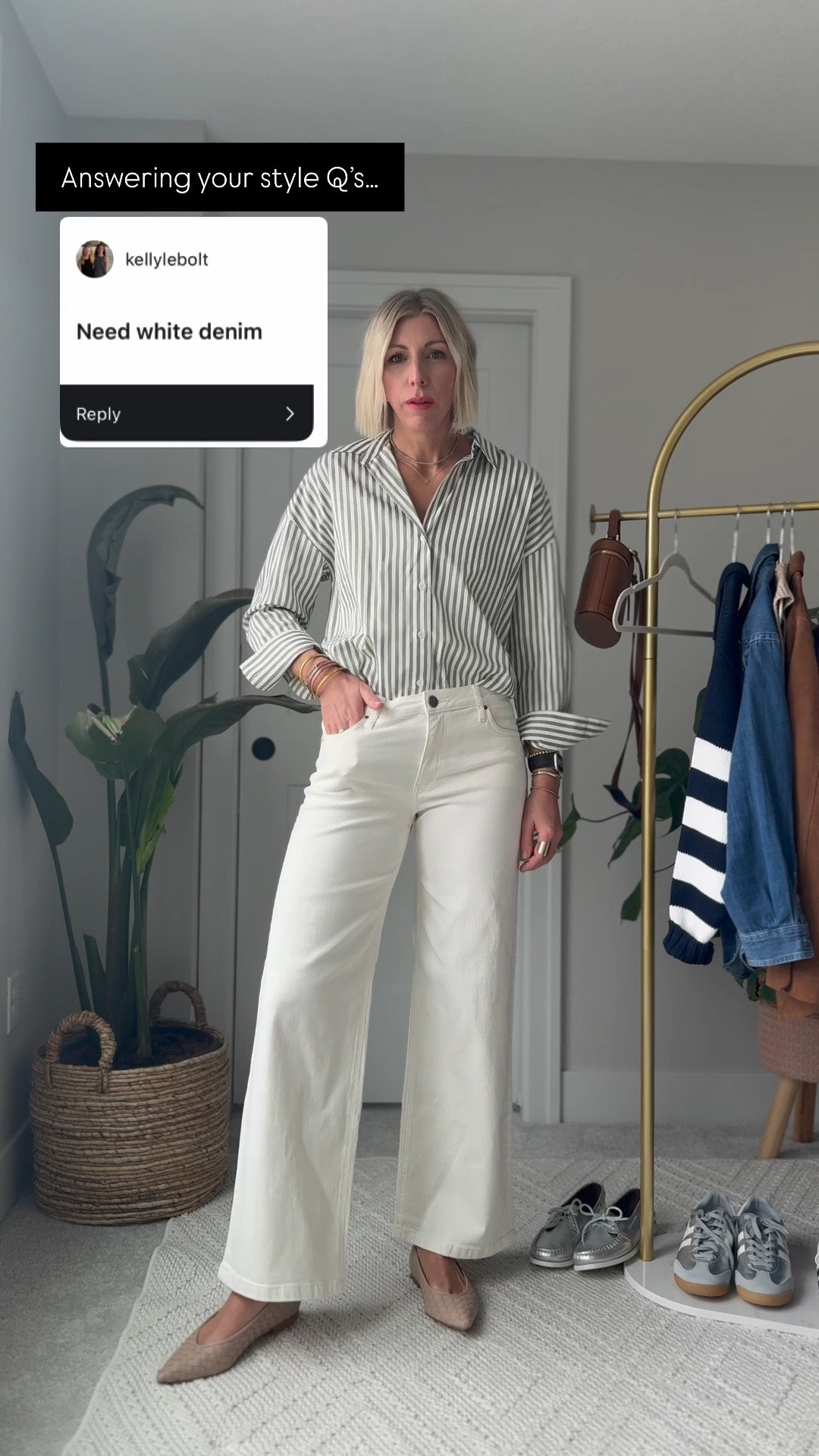 Off white denim is the perfect elevated option for work, date night or everyday! This wide leg pair has amazing stretch. I love the wide leg silhouette and comfort stretch! These fit true to size.

#LTKWorkwear #LTKWatchNow #LTKOver40