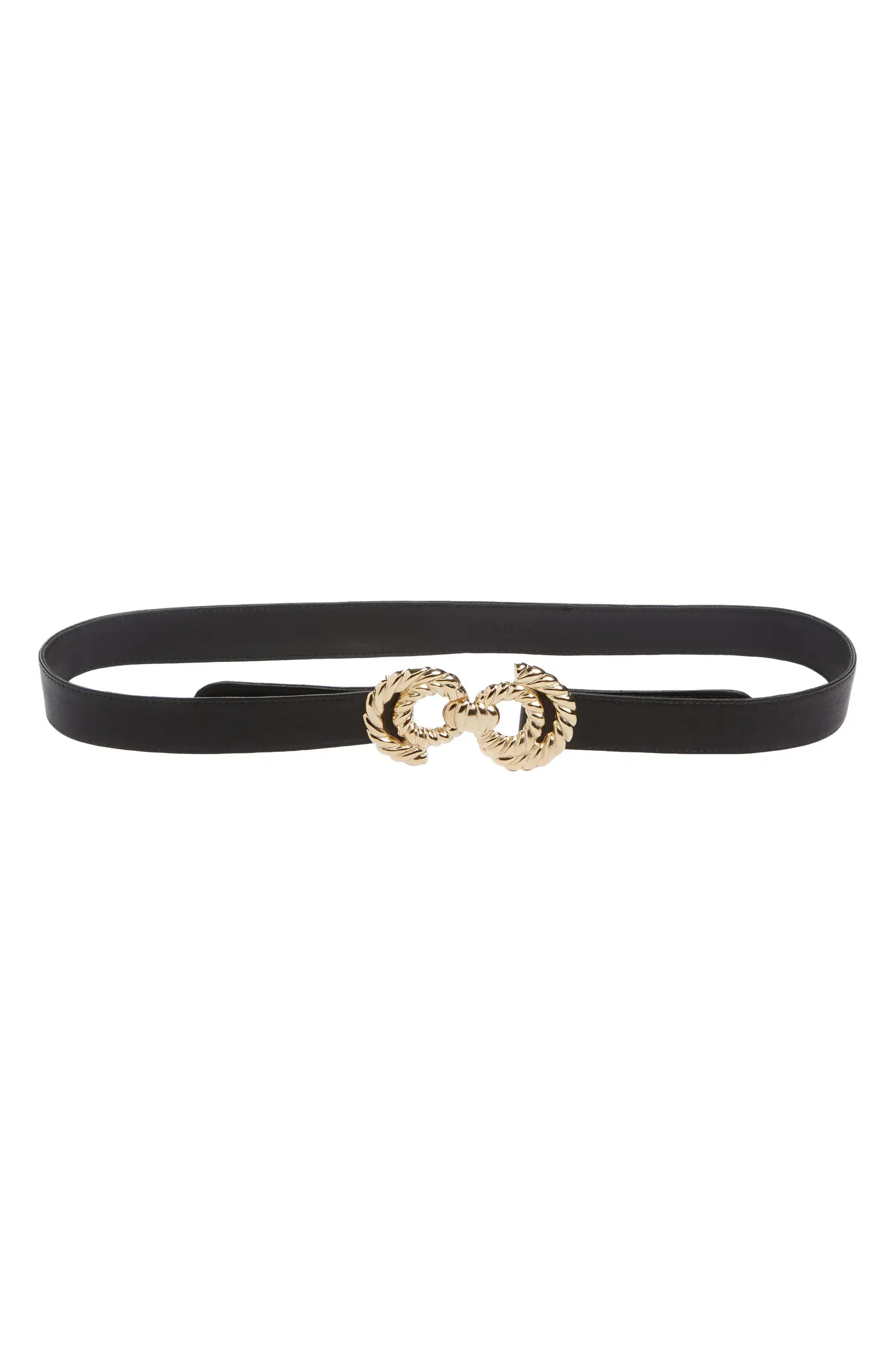 Raina Twisted Circle Buckle Leather Belt | Nordstrom | Nordstrom