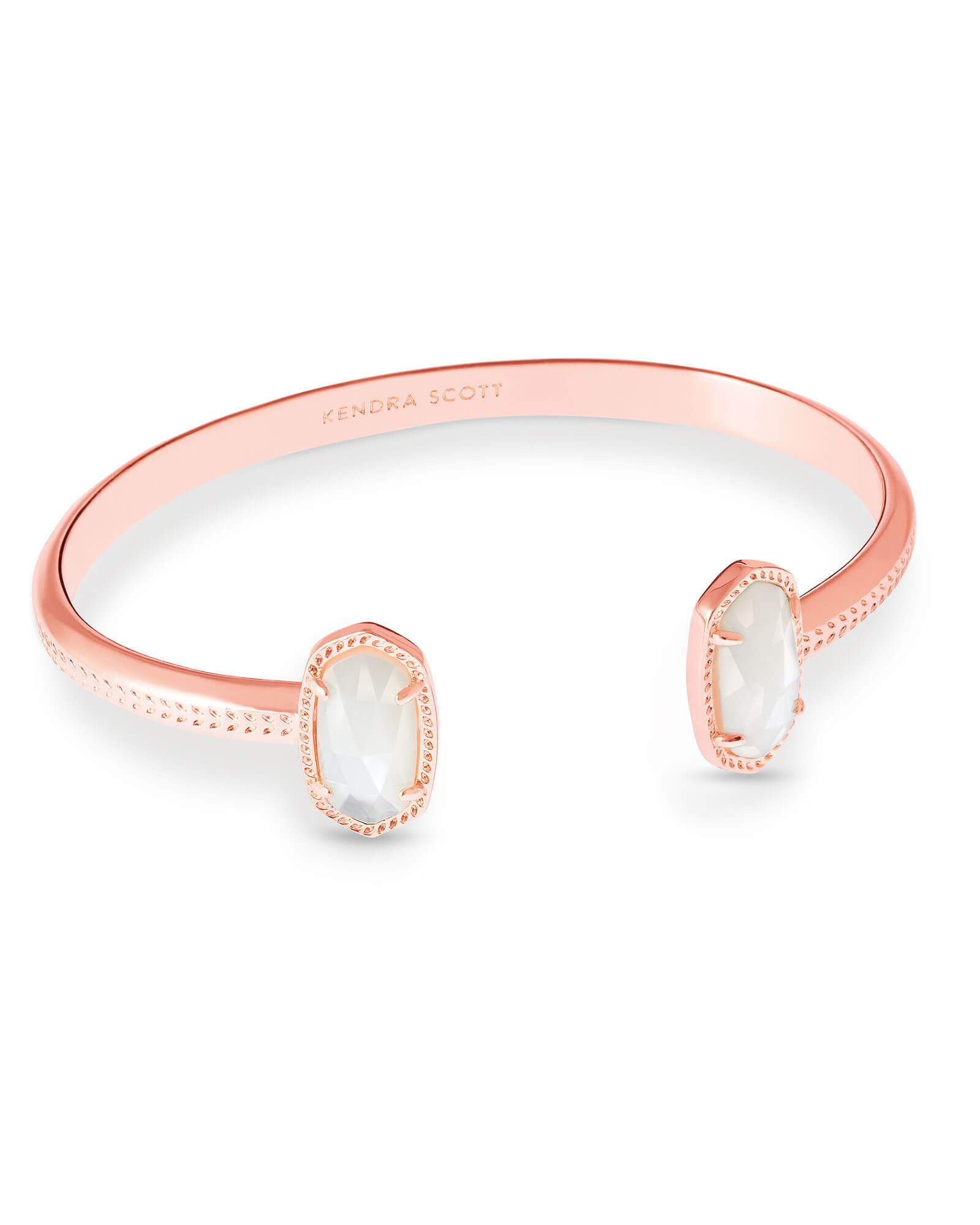 Elton Rose Gold Cuff Bracelet in Ivory Mother Of Pearl | Kendra Scott