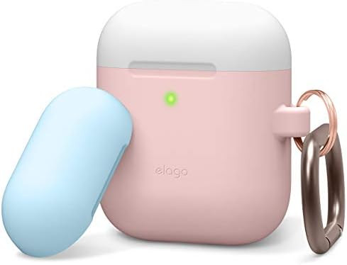 Amazon.com: elago Duo Hang Case Compatible with Apple AirPods Case 1 & 2, Carabiner Included, Sup... | Amazon (US)