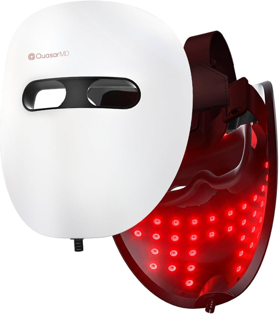 QuasarMD 7 in 1 Red Light Therapy Face Mask with Gold-Wire LED | Amazon (US)
