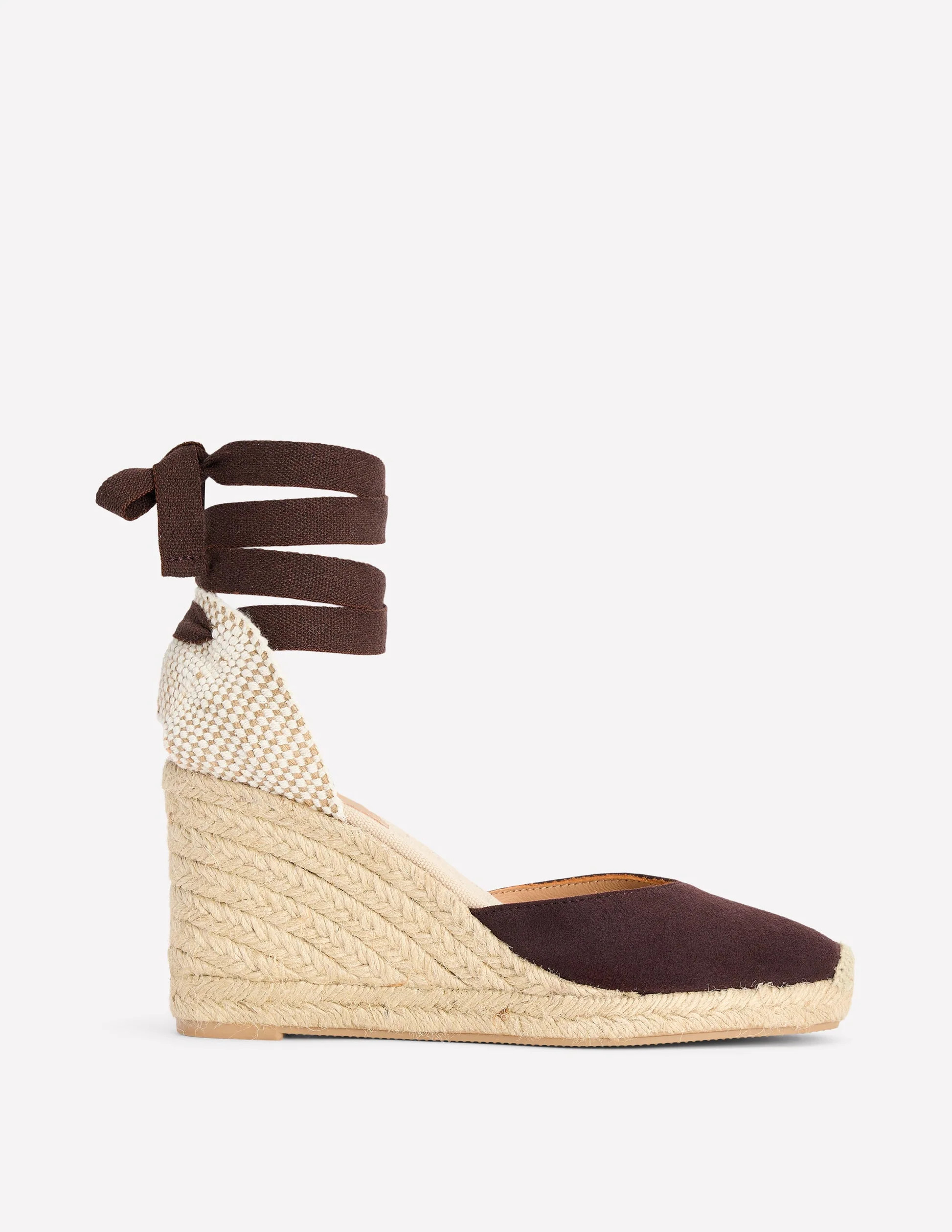 Cassie High Wedge Espadrilles-Bitter Chocolate | Boden (US)