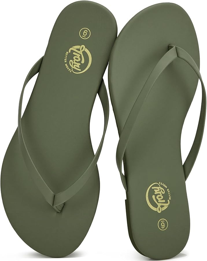 Trary Flip Flops for Women,Comfortable Flat Sandals with Arch Support,Memory Foam Flat Thong Sand... | Amazon (US)